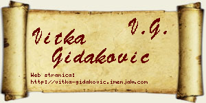 Vitka Gidaković vizit kartica